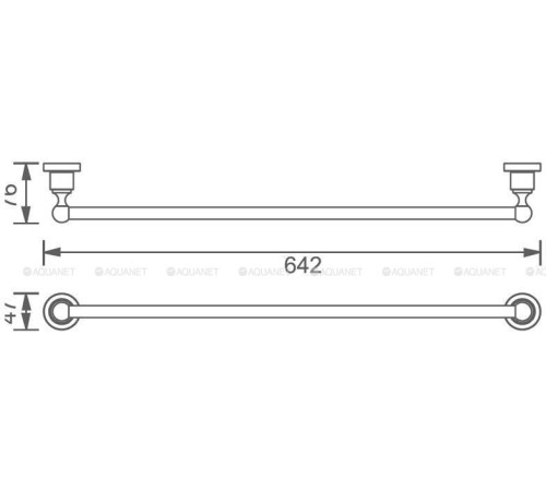 Держатель для полотенца Aquanet 3824 60 см латунь 3824