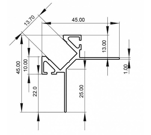 Профиль накладной Deko-Light EV-02-12 975384