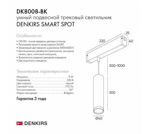 Подвесной светильник Denkirs DK8008 DK8008-BK