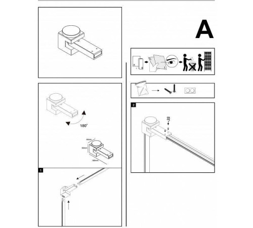 Крепление для трека Denkirs AIR BASE TR5213-BK