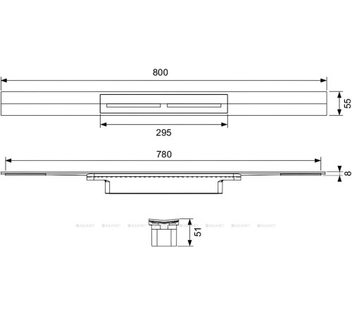 Дренажный профиль TECE TECEdrainprofile 670803