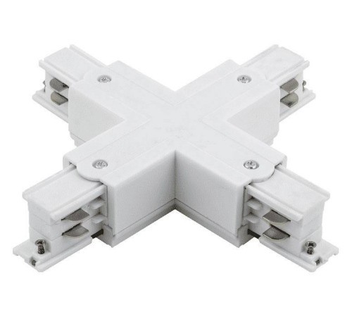 Соединитель X-образный для треков DesignLed Трехфазные треки и аксессуары CN-3F-X-WH