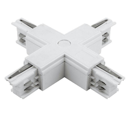 Соединитель X-образный для треков DesignLed Трехфазные треки и аксессуары CN-3F-X-WH