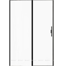 Дверь в нишу Allen Brau Priority 1400 мм стекло Optiwhite черн. браш. алюминий 3.31012.BBA