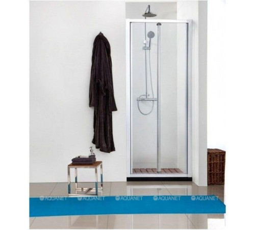 Душевая дверь в нишу Aquanet Alfa 800х2000 мм складная стекло прозрачное хром NAA6422