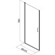Душевая дверь в нишу Aquanet Cinetic 900 мм хром прозрачная 6 мм AE12-N-90H190U-CT