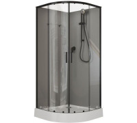 Душевая кабина Aquanet Passion EVO R 90 900x900 мм 1/4 круга BLACK Набор 2 00267257