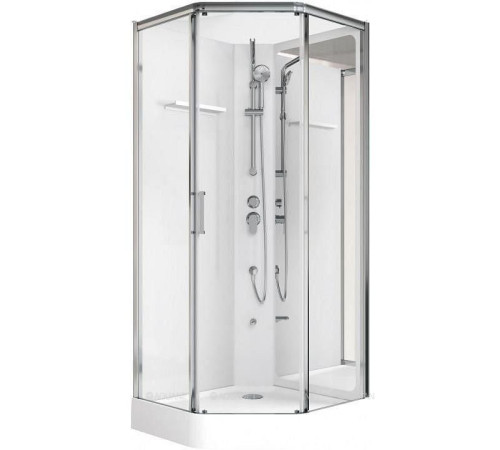 Душевая кабина Aquanet Passion P 2.0 900x900 мм пентагональная зеркало хром Набор 00263870