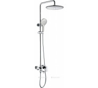 Душевая стойка со смесителем и поворотным изливом Bravat Riffle F6336370CP-A-RUS