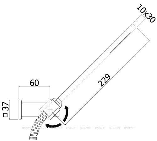 Душевой набор Paffoni Level лейка с поворотным держателем и шлангом 1500 мм черный матовый ZDUP059NO