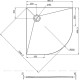 Душевой поддон Jacob Delafon Tolbiac 90x90 см четверть круга искусственный камень черный матовый E6D329RU-NGM