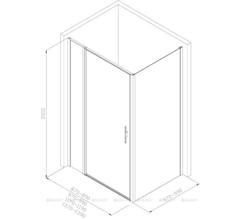 Душевое ограждение Allen Brau Priority 1000x1000 мм 8 мм черный браш 3.31030.BBA/3.31048.BBA