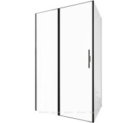 Душевое ограждение Allen Brau Priority 1200x800 мм 8 мм черный браш 3.31033.BBA/3.31042.BBA
