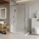 Душевой уголок BelBagno LUCE-AH-1-130/100-C-Cr 130x100 см хром прозрачное стекло LUCE-AH-1-130/100-C-Cr