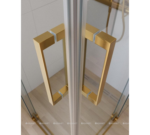 Душевой уголок Cezares Slider 90-100x100-110 см прозрачное стекло брашированное золото SLIDER-AH-2-90/100-100/110-C-BORO