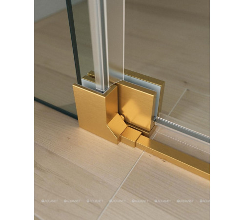 Душевой уголок Cezares Slider 90-100x100-110 см прозрачное стекло брашированное золото SLIDER-AH-2-90/100-100/110-C-BORO