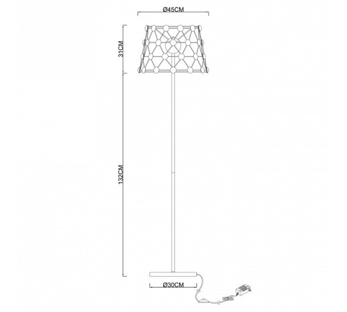 Торшер Divinare Cristallino 1609/02 PN-48