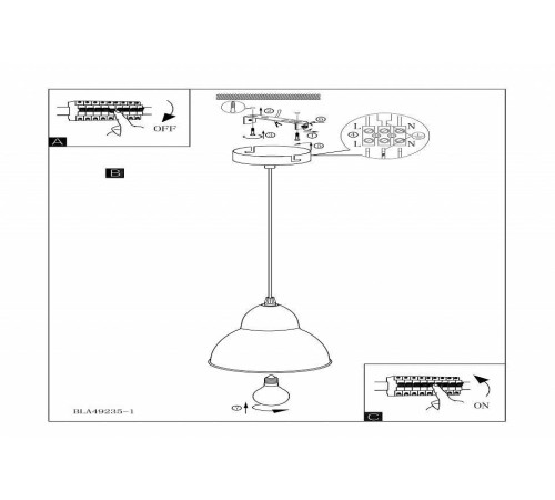 Подвесной светильник Eglo ПРОМО Truro 49235