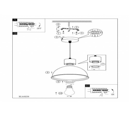 Подвесной светильник Eglo ПРОМО Truro 1 49238