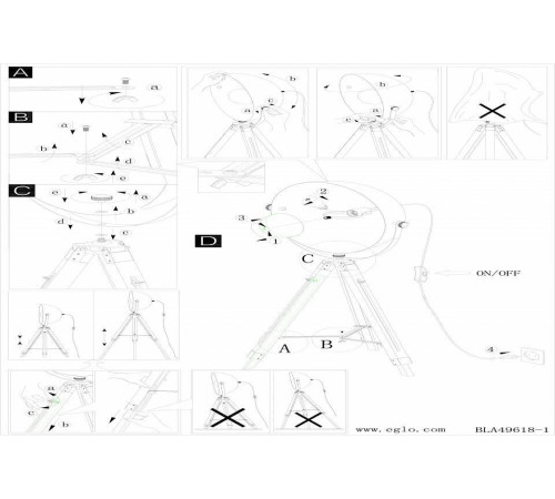 Торшер Eglo Covaleda 49618