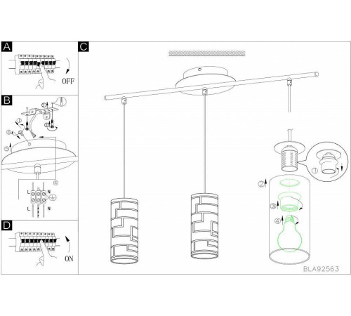 Подвесной светильник Eglo ПРОМО Bayman 92563