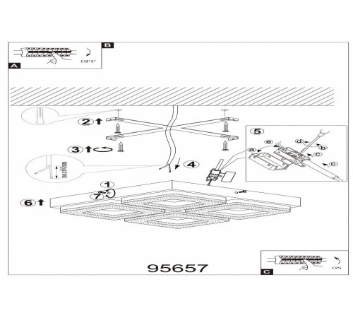 Накладной светильник Eglo ПРОМО Fradelo 95657