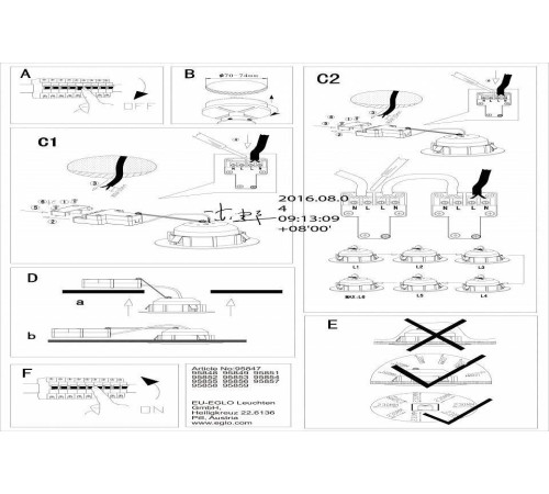 Набор встраиваемых светильников Eglo ПРОМО Pineda 95859