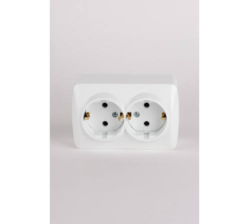Розетка двойная с заземлением Elbi Eleсtriс Alsu 7 504-010200-907