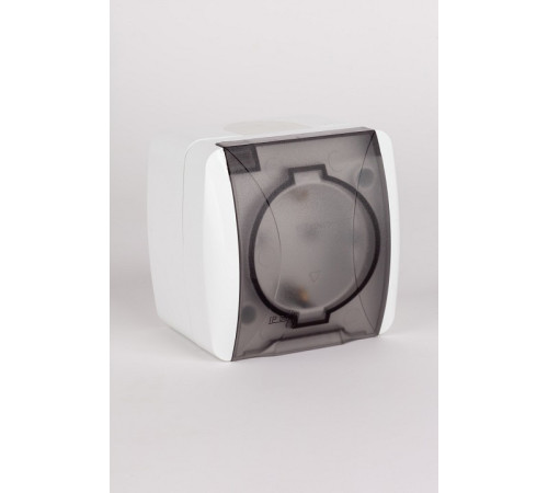 Розетка с заземлением с крышкой Elbi Eleсtriс Alsu 7 504-010215-218