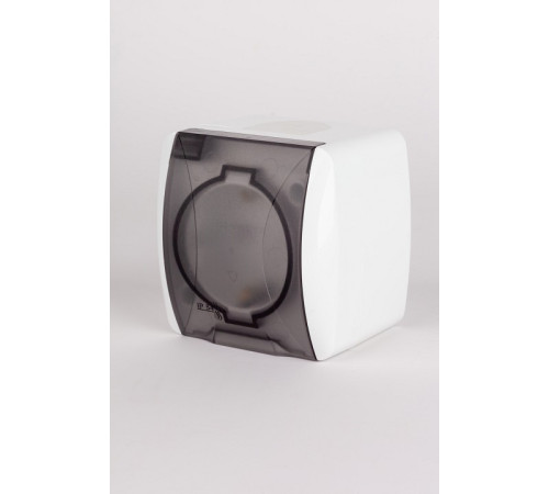 Розетка с заземлением с крышкой Elbi Eleсtriс Alsu 7 504-010215-218