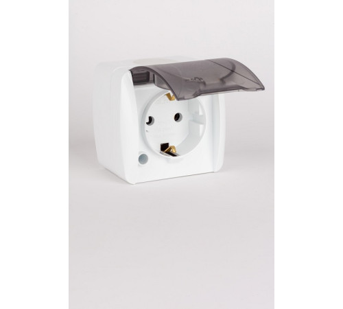 Розетка с заземлением с крышкой Elbi Eleсtriс Alsu 7 504-010215-218