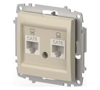 Розетка двойная Ethernet RJ-45 без рамки Elbi Eleсtriс Zena Vega 609-010300-248