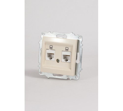 Розетка двойная Ethernet RJ-45 без рамки Elbi Eleсtriс Zena Vega 609-010300-248