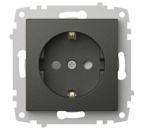 Розетка с заземлением и со шторкой, без рамки Elbi Eleсtriс Zena Vega 609-011100-243