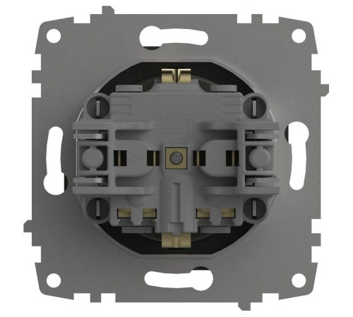 Розетка с заземлением и со шторкой, без рамки Elbi Eleсtriс Zena Vega 609-011100-243