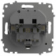 Розетка с заземлением и со шторкой и 2хUSB type A, без рамки Elbi Eleсtriс Zena Vega 609-011100-317