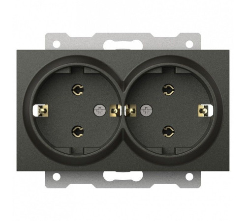Розетка двойная с заземлением, без рамки Elbi Eleсtriс Zena Vega 609-011100-907