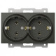 Розетка двойная с заземлением, без рамки Elbi Eleсtriс Zena Vega 609-011100-907