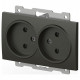 Розетка двойная без заземления, без рамки Elbi Eleсtriс Zena Vega 609-011100-908