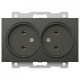Розетка двойная без заземления, без рамки Elbi Eleсtriс Zena Vega 609-011100-908