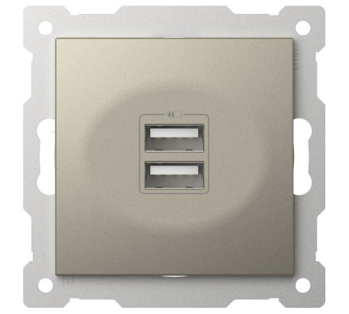 Розетка 2хUSB type A без рамки Elbi Eleсtriс Zena Vega 609-011400-143