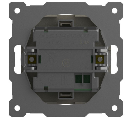 Розетка 2хUSB type A без рамки Elbi Eleсtriс Zena Vega 609-011400-143