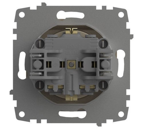 Розетка с заземлением с крышкой, без рамки Elbi Eleсtriс Zena Vega 609-012500-218