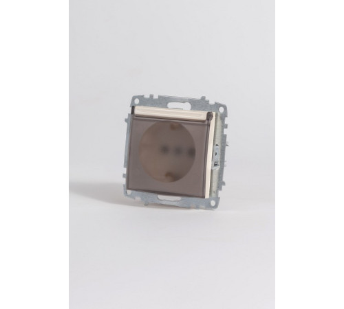 Розетка с заземлением с крышкой, без рамки Elbi Eleсtriс Zena Vega 609-012500-218