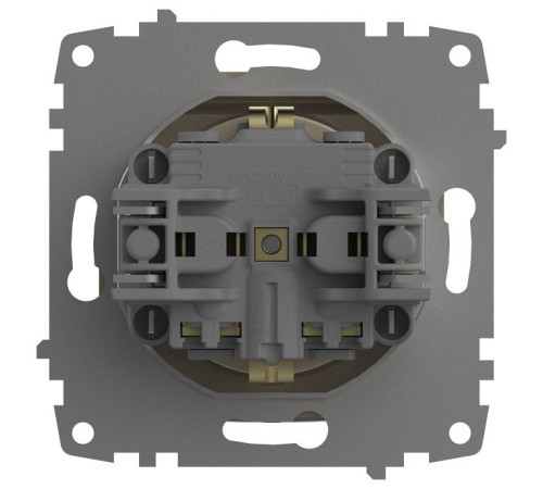 Розетка с заземлением и со шторкой, без рамки с крышкой Elbi Eleсtriс Zena Vega 609-012500-219