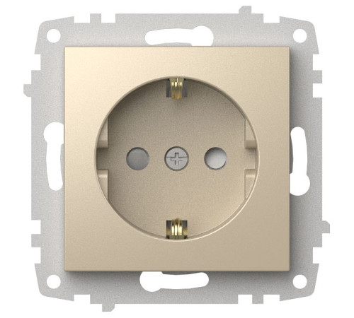 Розетка с заземлением и со шторкой, без рамки Elbi Eleсtriс Zena Vega 609-012500-243