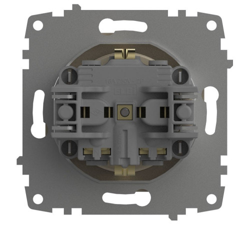 Розетка с заземлением и со шторкой, без рамки Elbi Eleсtriс Zena Vega 609-012500-243