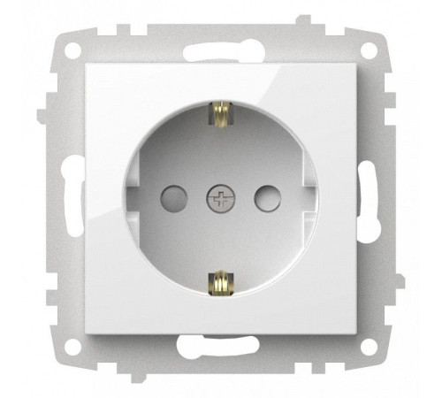 Розетка с заземлением и со шторкой, без рамки Elbi Eleсtriс Zena Vega 609-015600-243