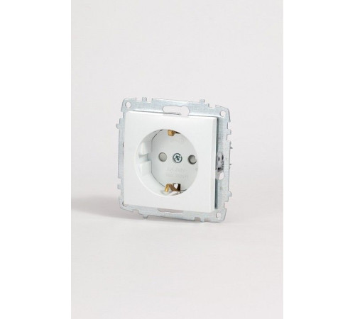 Розетка с заземлением и со шторкой, без рамки Elbi Eleсtriс Zena Vega 609-015600-243