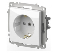 Розетка с заземлением и со шторкой, без рамки Elbi Eleсtriс Zena Vega 609-015600-243